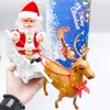 Brinquedo Elétrico do Papai Noel que Sobe em Contas e Escadas, Papai Noel Subindo pela Chaminé, Presente de Natal Criativo