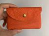 Capa Superior Piel Vacuna Moda Monedero Tarjetero Mini Portátil Patrón Lichi Cuero Genuino para Hombre y Mujer