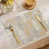 2026 Nuevo Camino de Mesa Festivo de Oriente Medio Transfronterizo con Estampado Navideño, Camino de Mesa Decoración de Mesa para Sala de Estar, Mesa de Comedor, Mesa de Café, Manteles Individuales de Lino