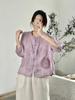 Camisa con botones bordados de ramio de alta calidad para mujer, novedad de verano 2025, cárdigan holgado que combina con todo, top artístico.