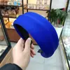 Faixa de Cabeça Larga de Lã Retrô Outono e Inverno para Mulheres, Luxo Acessível de Alta Qualidade, Cor Lisa, Faixa de Cabeça Versátil de Topo Alto, Acessórios de Cabelo para Lavar o Rosto para Mulheres