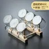 Xícara Pequena de Chá de Vidro com Alça, Espessada, Resistente ao Calor, à Prova de Explosão, Copo Transparente, Copo de Degustação, Copo do Mestre, Conjunto de Xícaras de Chá Kung Fu para Uso Doméstico