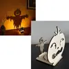 Ornamentos de Projeção de Madeira Artesanais DIY Halloween Mais Vendidos Transfronteiriços, Castiçais de Luz e Sombra, Decorações Personalizadas de Atmosfera para o Festival dos Fantasmas