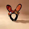 Tocado de Halloween Sombrero Mágico de Bruja Diadema Decoración de Maquillaje Diadema de Encaje Horquilla de Calabaza Accesorio para el Cabello de Fantasma