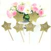 Inserto de pastel de estrella de 8 colores con forma de estrella de cinco puntas, hecho a mano, para vasos de papel, decoración para hornear fiestas navideñas