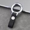 Llavero de coche de negocios transfronterizos, llavero de cuero de alta gama para hombre, regalo personalizado sencillo, colgante de metal.