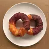 Premios para morder para perros: Anillos Duraderos de Piel de Vaca para Perros Pequeños, Medianos y Grandes, Suplemento de Calcio, Limpieza Dental, Snacks de Anillo de Piel de Vaca Envueltos