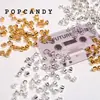 Panela de Pressão Banhada a Ouro Fecho Snap Artesanal DIY Pulseira Colar Fecho Final Fio de Aço Corda Linha de Pesca Contas de Posicionamento Fivela Fecho