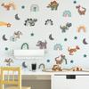 FX-E142 Dibujo Animado Dinosaurio Arcoíris Luna Habitación Infantil Jardín de Niños Dormitorio Baño Hogar Pegatinas Decorativas de Pared