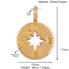 K93 Accesorios para Joyería DIY Estilo Europeo y Americano Color Luna Estrella Polar Arcoíris Zircón Colgante
