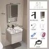 Set de gabinete para lavabo de baño estilo crema para espacios pequeños, lavabo cerámico integrado para uso doméstico
