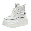 Zapatos de caña alta para mujer en Otoño 2024 Nuevos zapatos de mujer Zapatos de punta redonda Tenis casuales de suela gruesa Disparos callejeros Ins Dropshipping