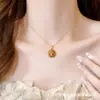 Nuevo Collar de Acero Inoxidable para Mujer Serie Océano Colgante de Peces con Esmalte de Colores, Concha, Estrella de Mar Cadena para Clavícula Joyería
