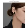 Pendientes Cuadrados Negros Geométricos Estilo Coreano para Mujer Diseño de Nicho Pendientes de Alta Calidad para el Trabajo Pendientes de Lujo Ligero Versátiles