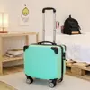 Mala de Viagem Leve para Comércio Exterior, Mala de Mão com Rodinhas Universais, Cadeado de Senha, Mala Pequena para Homens, Mulheres e Estudantes 18 polegadas