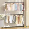 Arara de Roupas de Camada Dupla, Cabideiro, Cabides, Arara de Roupas Simples para Quarto de Casa, Economizador de Espaço, Varal de Roupas