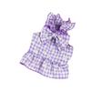 Ropa para mascotas ropa para perros vestido de primavera y verano 22 vestido a cuadros con lazo ropa para gatos ropa para mascotas delgada