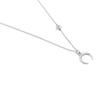 Collar exquisito de estilo japonés y coreano con cadena de clavícula y colgante de estrella y luna para mujer