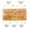 Pines de Hierro Pintado en Spray Dorado y Plateado para Fijar Etiquetas de Ropa, Varios Tamaños, Broches Hechos a Mano para Bricolaje, Materiales para Hebillas de Zapatos
