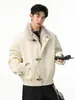 Chaqueta de estilo americano con hebilla de avión, para hombre, invierno, cálida, forro polar, gruesa, holgada, casual, fresca, abrigo de algodón