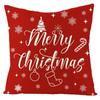 Almohada de Navidad 2025 Roja Árbol de Navidad Copo de Nieve Amazon Transfronterizo Decoración para el Hogar Funda de Almohada Venta al por Mayor