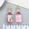 Colgante de Mini Botella de Soda de Ola Artificial DIY Accesorios de Joyería de Resina Colgante para Collar Llavero Pendientes