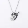 Colar Masculino Europeu e Americano Simples Pingente Palheta de Guitarra Personalizado Rock Aço Inoxidável Joia de Casal Atacado Não Desbota