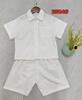 Nuevo traje de camisa blanca para niños verano algodón manga corta top 2025 nuevo traje de verano para bebé para niños