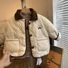 Casaco jaqueta infantil de algodão estilo coreano casual novo para bebê meninos e meninas da moda casaco quente de algodão para crianças jaqueta acolchoada de algodão inverno outono