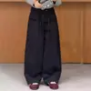 Calça Casual Feminina Primavera e Outono 2026 Nova Doce Estilo Coreano Calça de Pernas Largas com Bordas Franzidas para Meninas Mais Velhas, Tendência Transfronteiriça