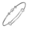 Pulseira de Cintura Prateada com Temperamento Pequena Pulseira de Cintura Pequena e Delicada com Três Argolas Design de Nicho Presente para Namorada