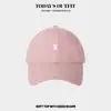 Gorra de Béisbol Simple Versátil Gorra de Béisbol con Letra Pequeña de Cara Ancha Adelgazante Tendencia Tapa Suave Gorra de Pico de Pato