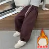 Calça Feminina 2026 Nova Outono Inverno Infantil Estilosa Fashionável Crianças de Meia-Idade e Mais Velhas Estilo Coreano Calça Xadrez Calça Harem Transfronteiriça