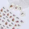 Nuevo Calcomanía de Arte para Uñas en Relieve Estéreo 5D Mariposa Flor Encaje Moño Tulipán Calcomanía de Uñas de Alta Gama
