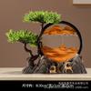Novo estilo chinês areia movediça pintura decoração da paisagem sala de estar varanda TV armário de vinho decorações de escritório criativo presente de formatura