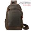 Moda Vaca Europeia e Americana Masculino Genuíno Saco de Peito ao Ar Livre Multifuncional USB Carregando Saco de Ombro Cowhide Grande Capacidade Crossbody Bag