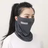 Máscara de Sombrilla Versátil de Color Sólido Protección para el Cuello en Verano Protección UV Velillo Transpirable de Seda Helada con Agujeros de Ventilación