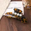 Pinza para el Cabello de Acetato Estilo Lujo Ligero, Pinza de Garra de Acetato Perla Alexander, Pinza de Tiburón Grande, Pinza para Cola de Caballo Alta