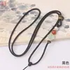 Cuerda para Colgante de Brújula Dorada DIY Trenzada Calabaza de Cinabrio Colgante de Jade Cuerda para Collar Venta al por Mayor Estilo Chino Cara Sonriente Ruyi Cuerda para Colgar