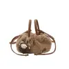 Bolso de Mano Nuevo de Felpa Otoño Bolso Versátil para Mujer Gran Capacidad para Viajes al Trabajo Bolso de Hombro de Piel Bolso Cruzado Casual de Moda