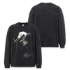 Stewell Estampado Digital Directo Transfronterizo XXX Otoño/Invierno Lavada Algodón de Peso Pesado Manga Larga Camiseta Moda Masculina Marca