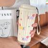 Termo de acero inoxidable 316 sin costuras, taza de agua y café portátil de alto valor de color para hombres y mujeres, taza doble Panda con conservación del calor y frío.