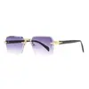 Nuevas gafas de sol de corte sin marco de alta calidad, famosas en internet, anti-ultravioleta, transfronterizas, color degradado, gafas de sol para mujer, protector solar