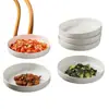 Plato Cerámico Blanco Puro Hondo, Juego de Tazones y Platos para el Hogar, Plato Hondo Simple para Sopa de Gran Capacidad
