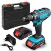 Taladro Eléctrico de 48VF 10MM Taladro de Percusión Destornillador Inalámbrico Batería de Litio Taladro Inalámbrico Llave Juego de Taladro Eléctrico Inalámbrico