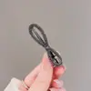 Presilha de franja com laço e strass completo, presilha jacaré, presilha superior, acessório de cabelo doce, presilha de cabelo de strass nicho coreana, brilhante e requintada