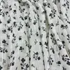 Tela de gasa con estampado de cuadros arrugados, vestido camisero floral texturizado primavera/verano, material de poliéster para ropa y accesorios de mujer