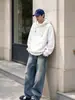 Sudadera con Capucha de Algodón Pesado para Adolescentes Hombres Primavera y Otoño Holgada de Alta Calidad Estilo Boxy Top Casual