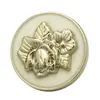 Elegantes Botones Redondos Metálicos de Flor de Rosa para Chaquetas de Traje, Suéteres, Botones Decorativos para Abrigos, Botones Versátiles para Abrigos de Piel