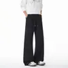 Nueva colección de primavera y otoño: Pantalones de chándal anchos con estampado integral de estrellas para hombre y mujer, hechos de felpa de algodón europeo, con cintura elástica y cordón, corte holgado, diseño de pierna recta y estilo casual